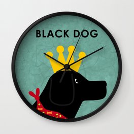 Black Dog Day Royal Crown Wall Clock