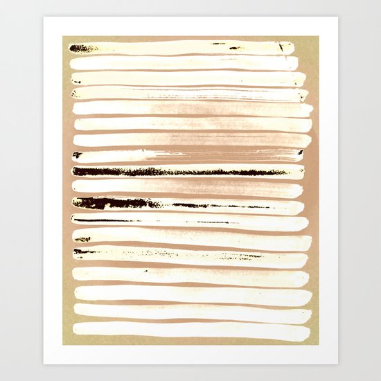 Brown Earth Lines Art Print