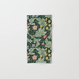 William Morris Leicester Herbaceous Italian Laurel Acanthus Textile Colorful Floral Pattern Hand & Bath Towel