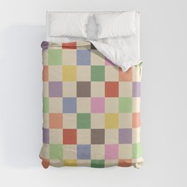 Colorful Checkered Pattern Duvet Cover