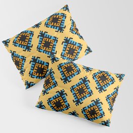 Aztec native geometric pattern tribal style tribal background bold colors mexican design Pillow Sham