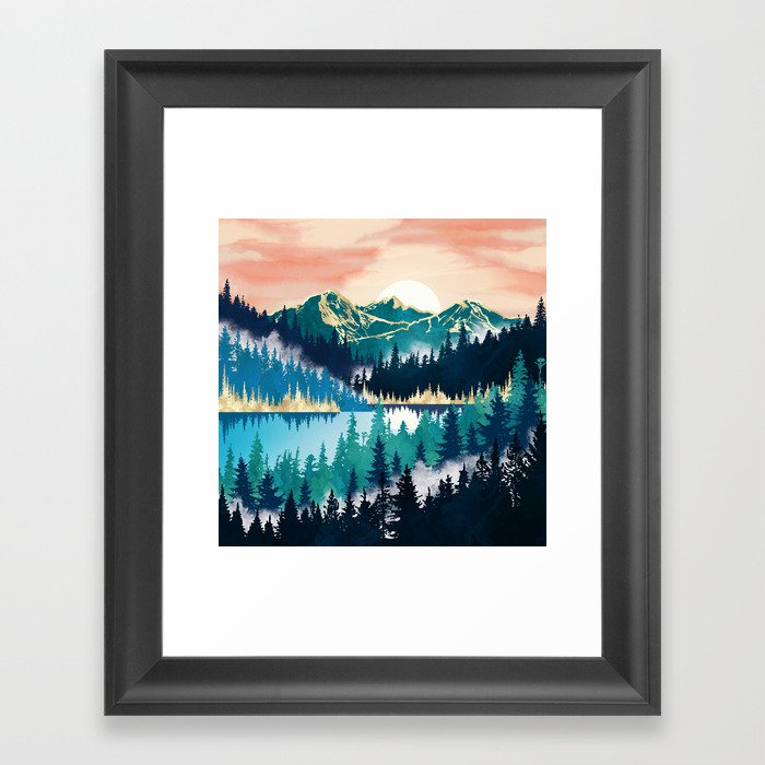 Lake Mist Framed Art Print