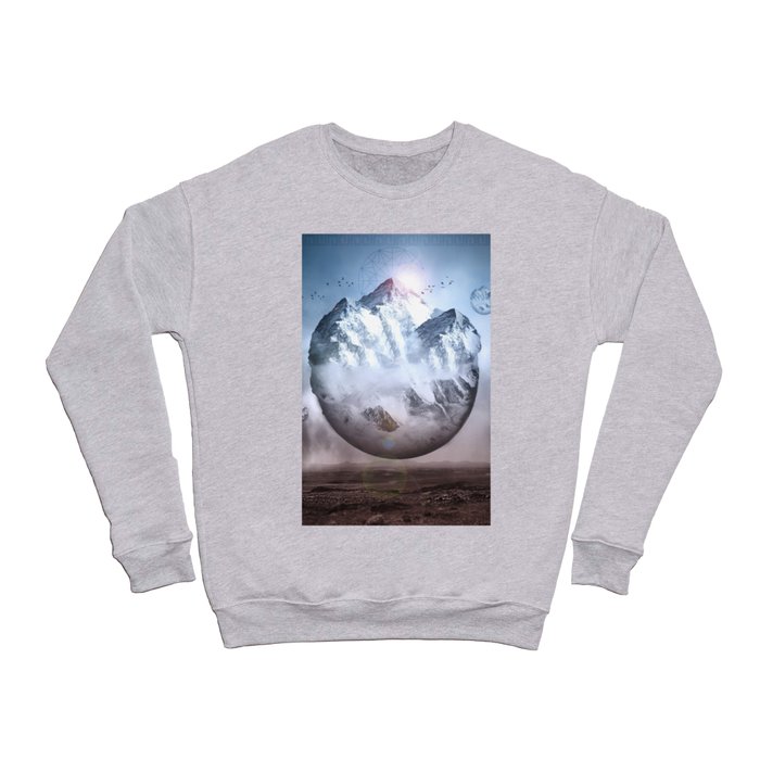 Surreal Mountain Print  Crewneck Sweatshirt