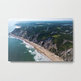 Beautiful Cliffs and Bluffs of Block Island, Rhode Island Metal Print