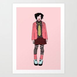 harajuku girl Art Print