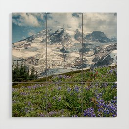 Scenic Landscape Art, Mt. Rainier, Mt. Rainier National Park, Paradise Wood Wall Art