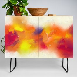 Abstract colorful oil painting on canvas texture Credenza