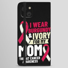 Head and Neck Throat Cancer Ribbon Survivor iPhone Wallet Case