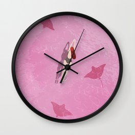 Pink sea Wall Clock