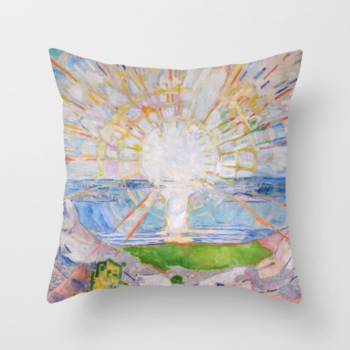 The Sun 1911 Edvard Munch Throw Pillow