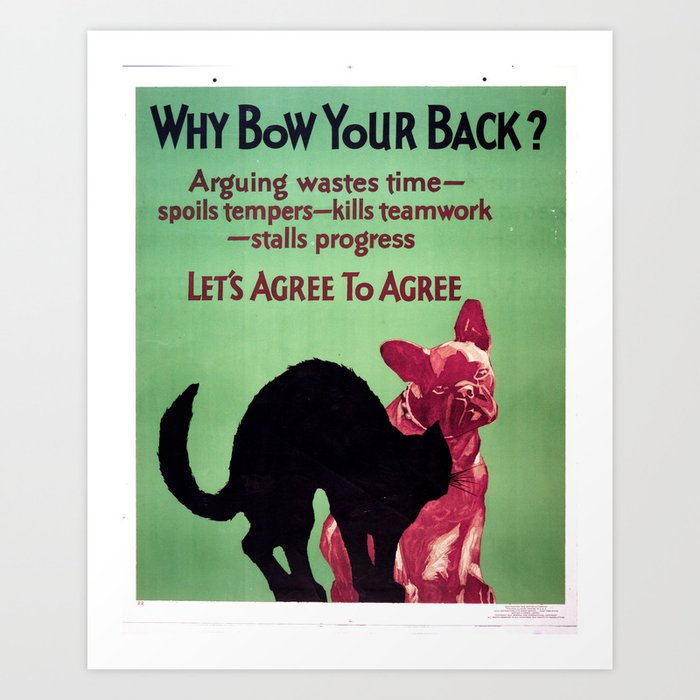 Willard Frederic Elmes - Why bow your back - vintage poster Art Print