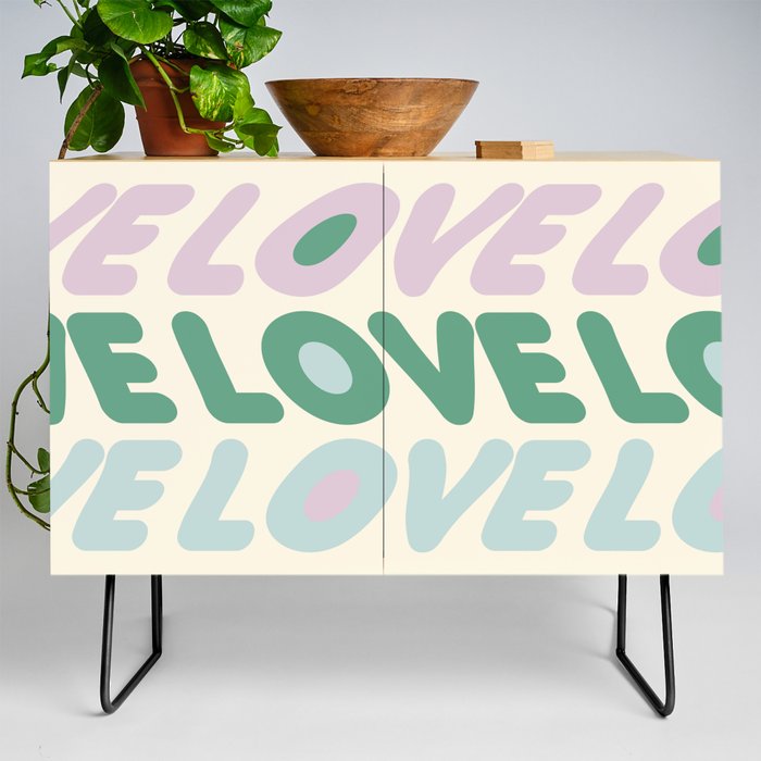 Abstraction_LOVE_TYPOGRAPHY_SMOOTH_WAVE_POP_ART_0317A Credenza