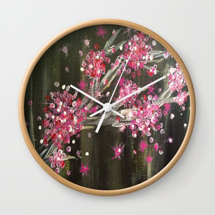 Night blossoms Wall Clock