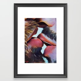 Loves first kiss Framed Art Print
