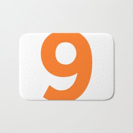 Number 9 (Orange & White) Bath Mat