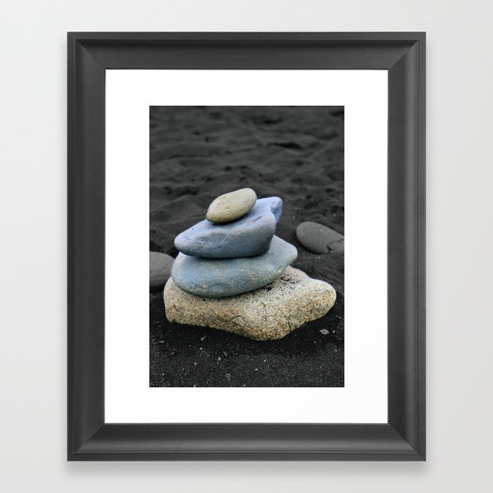 Zen Rocks Framed Art Print