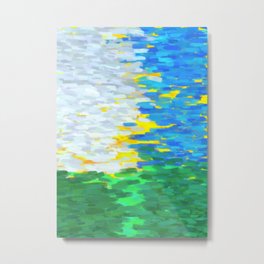 Sunny day for Impressionism Metal Print | Nature, Sun, Strokes, Day, Brush, White, Green, Absract, Illustration, Impressionism 