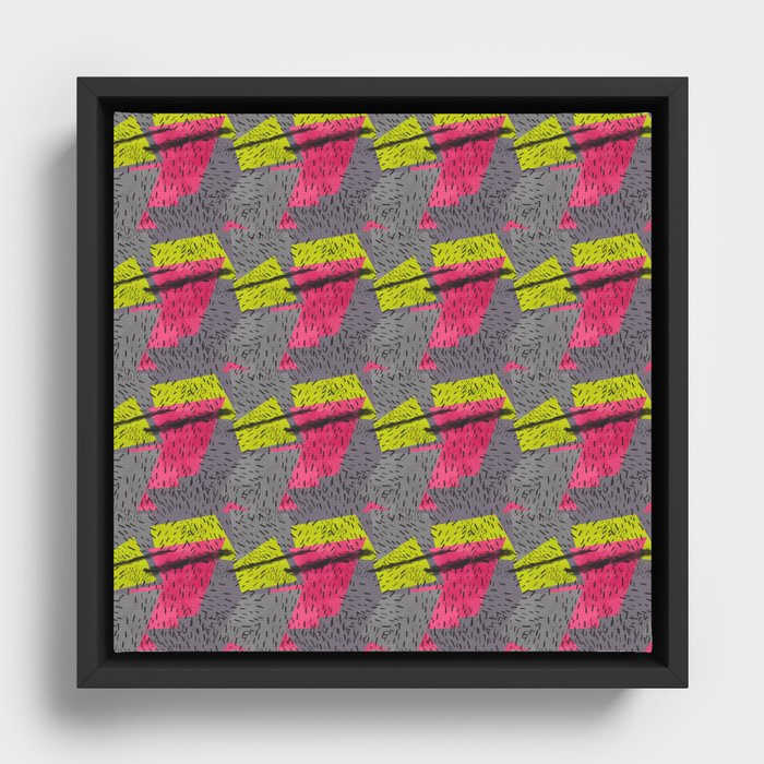 Abstract strawberry Framed Canvas