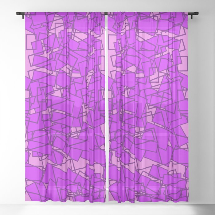 Abstract seamless geometric pattern Sheer Curtain
