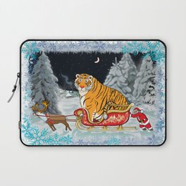 Christmas Tiger Delivery Mission for Secret Santa / Year of the Tiger /New Year 2022/ Tiger 2022 Laptop Sleeve