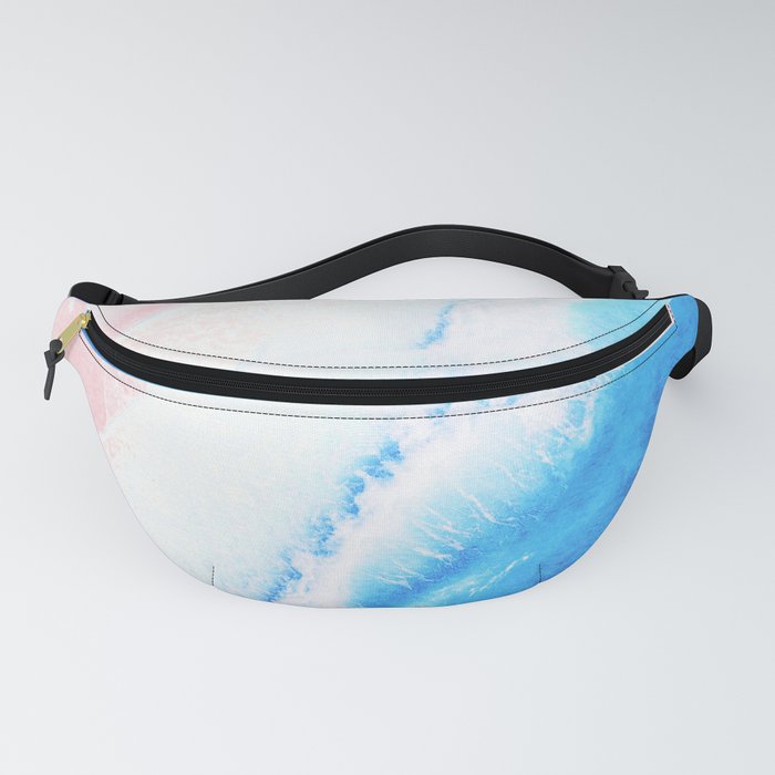 pink shoal beach impressionism texture Fanny Pack