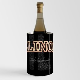 Illinois Vintage Retro Collegiate Wine Chiller