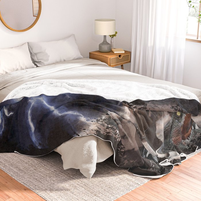 Thor Fantasy Art Print Throw Blanket