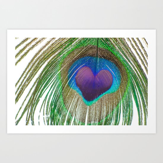 Peacock Love Art Print