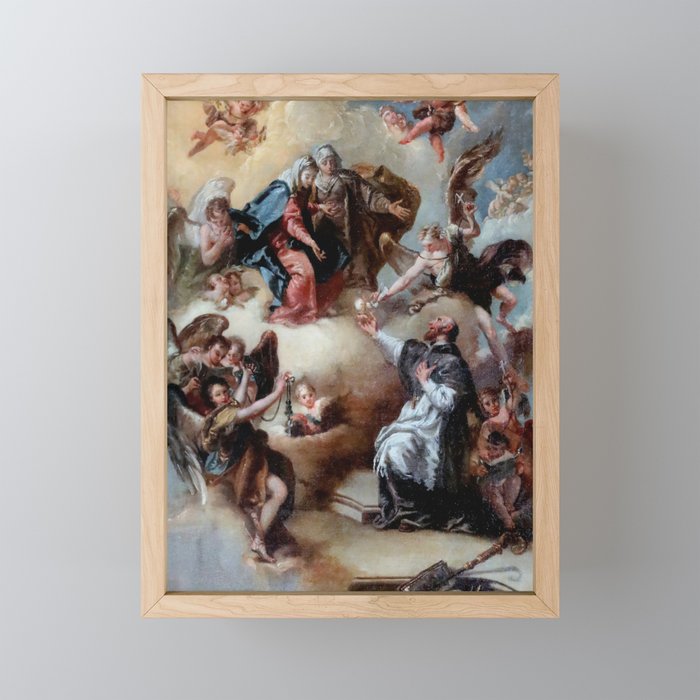 Giovanni Battista Pittoni - L'istituzione dell'ordine delle Suore della Visitazione Framed Mini Art Print