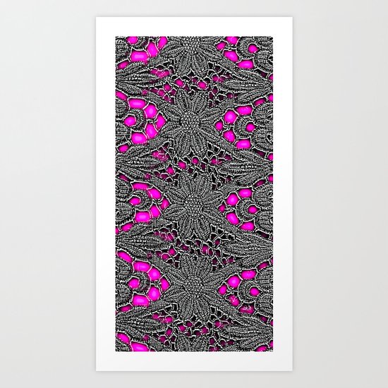 Electro Lace Art Print