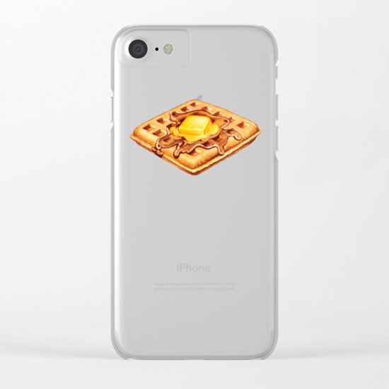 Waffle Pattern Clear iPhone Case
