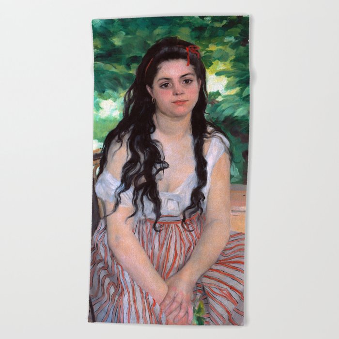 Pierre Auguste Renoir The Gypsy Beach Towel