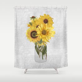 Sunflower Shower Curtains Society6 Vintage Sunflower Shower Curtain