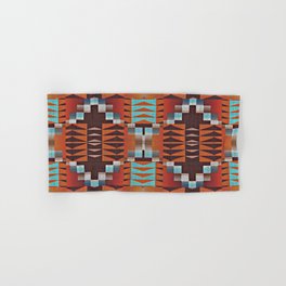 Native American Indian Tribal Mosaic Rustic Cabin Pattern Hand & Bath Towel