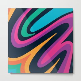 Psychedelic Sexy Multicolored Dreams of Marble Metal Print