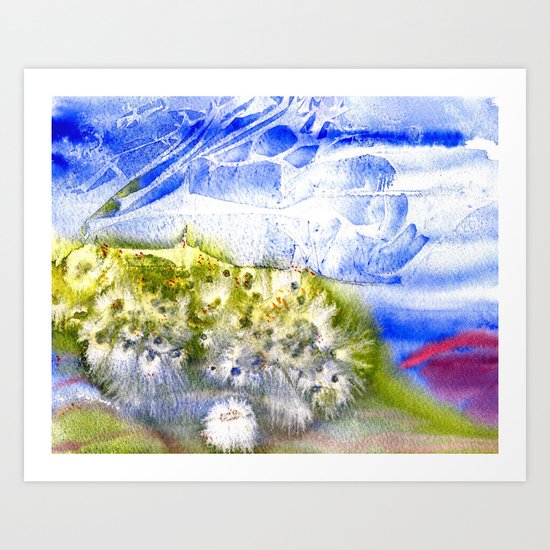 Banana River Shoreline in Bloom Art Print