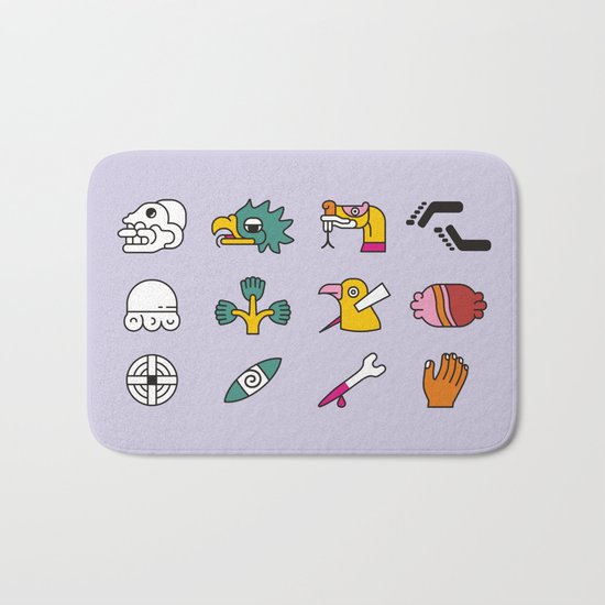 Aztec Writing Bath Mat