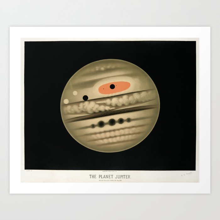 The planet Jupiter from the Trouvelot Art Print