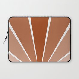 Ombre Geometric Rays Pattern (burnt orange/white) Laptop Sleeve