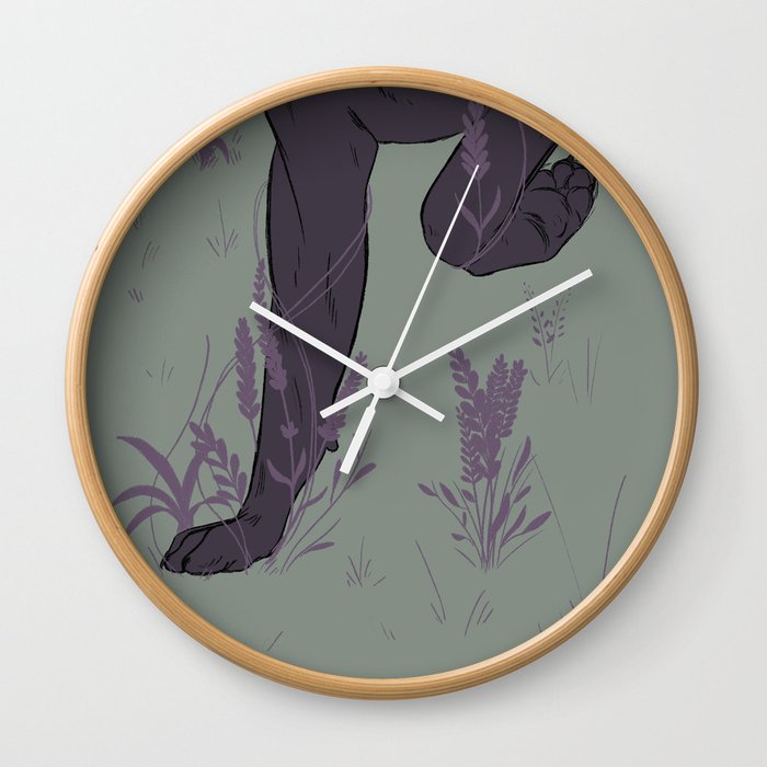 Floral Paws Wall Clock