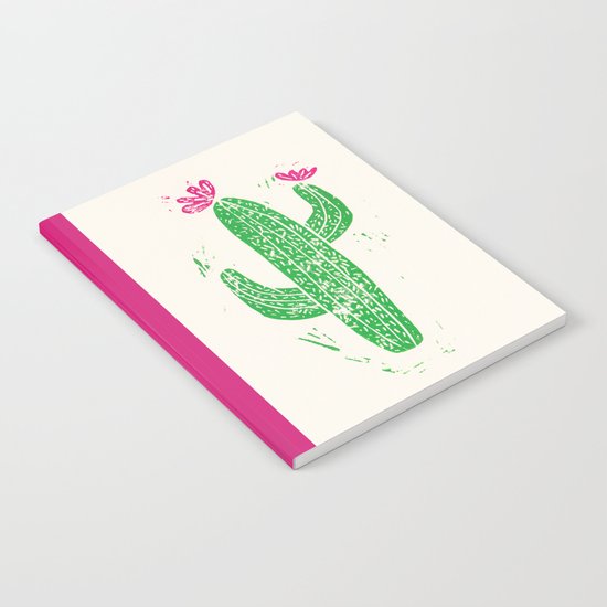Linocut Cactus #2 Notebook