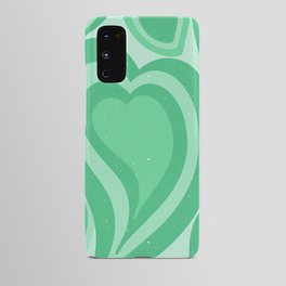 Matcha Sage Green Retro Hearts (xii 2021) Android Case