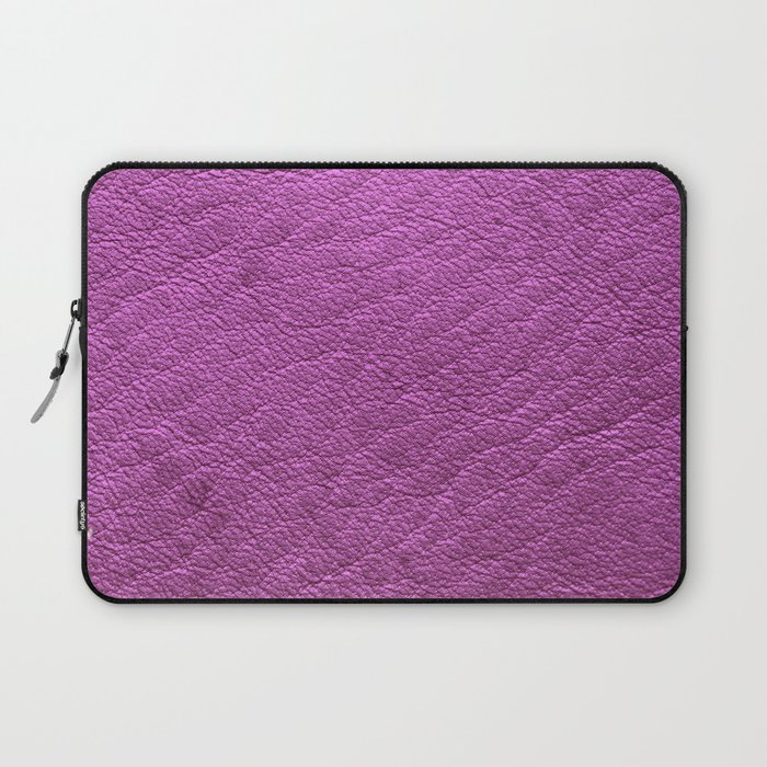 Modern Elegant Purple Leather Collection Laptop Sleeve