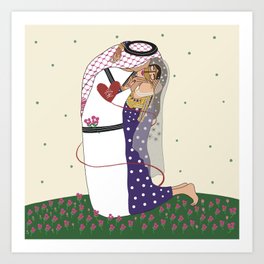 UAE “kiss” -1  Art Print