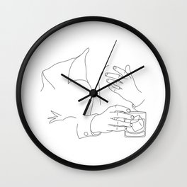 Whiskey Man Wall Clock | Drink, Alcohol, Drinking, Love, Illustration, Liquor, Classic, Bartender, Graphicdesign, Man 