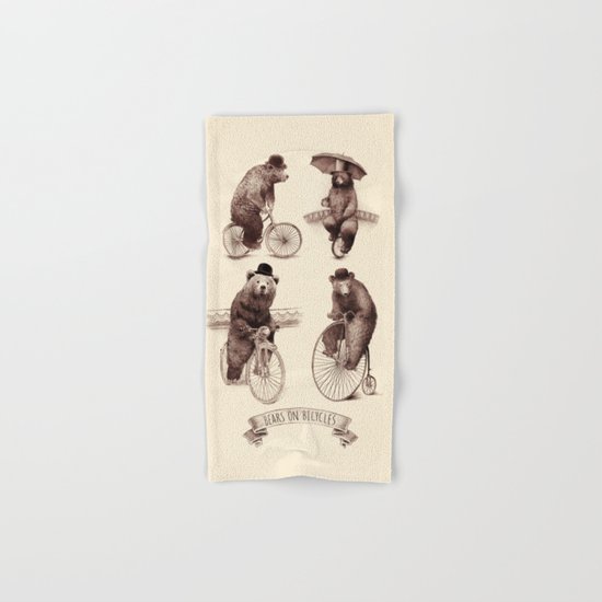 Bears on Bicycles Hand & Bath Towel