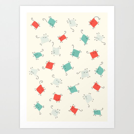 Tape cats Art Print