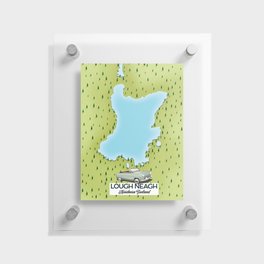 Lough Neagh Northern Ireland Map Floating Acrylic Print