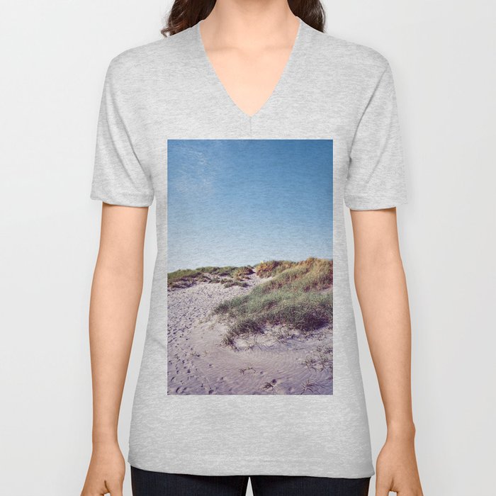 Oregon Coast Beach Photogrphy V Neck T Shirt