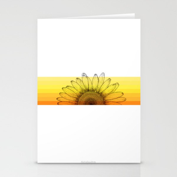 Spring Yellow Daisy  Stationery Cards